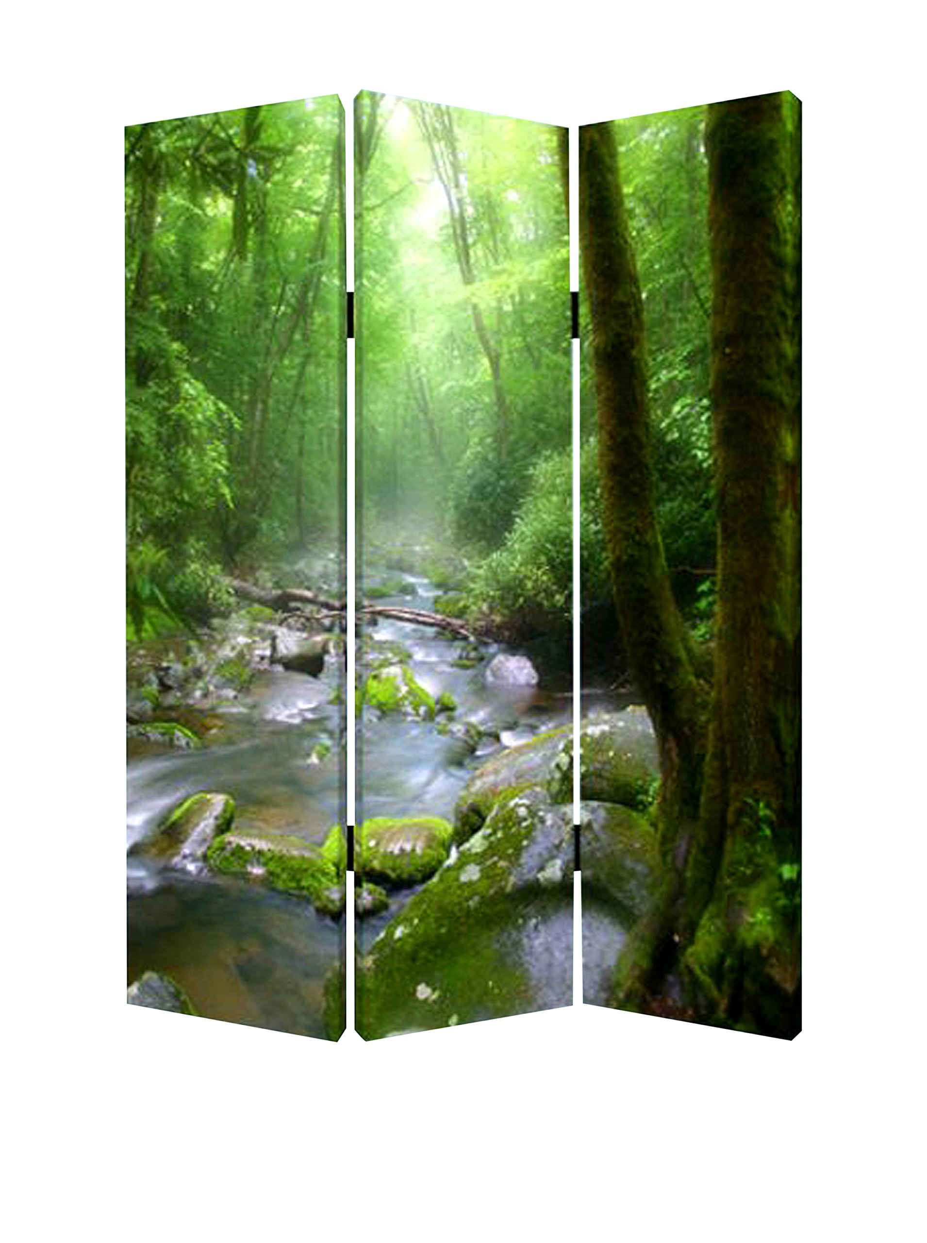 Screen Gems Meadows And Streams Room Divider - 6-Panel Folding Privacy Screen for Home & Office - Perfect for Room Separation, Decoration, and Creating Private Spaces