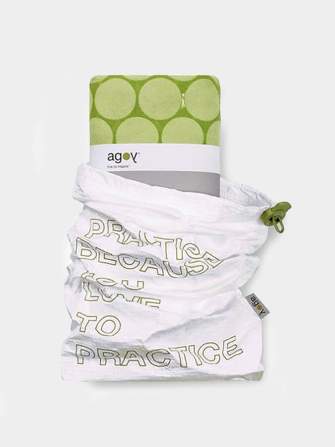 Non-Slip Agoy Gecko Touch Yoga Towel - Ultra Absorbent & Eco-Friendly for Hot Yoga, Pilates & Workouts - Perfect for Grip & Sweat Control in Studios or Home Gym