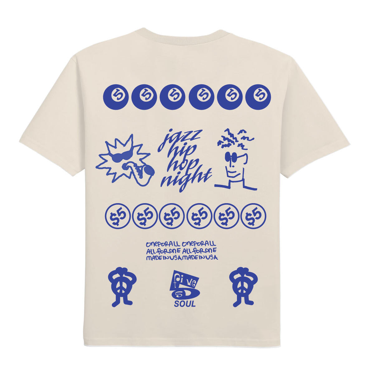 555 Soul Ludlow Throw SS Tee - Soft Cotton Short Sleeve Crewneck T-Shirt for Men in Beige | Casual Wear, Street Style & Everyday Comfort
