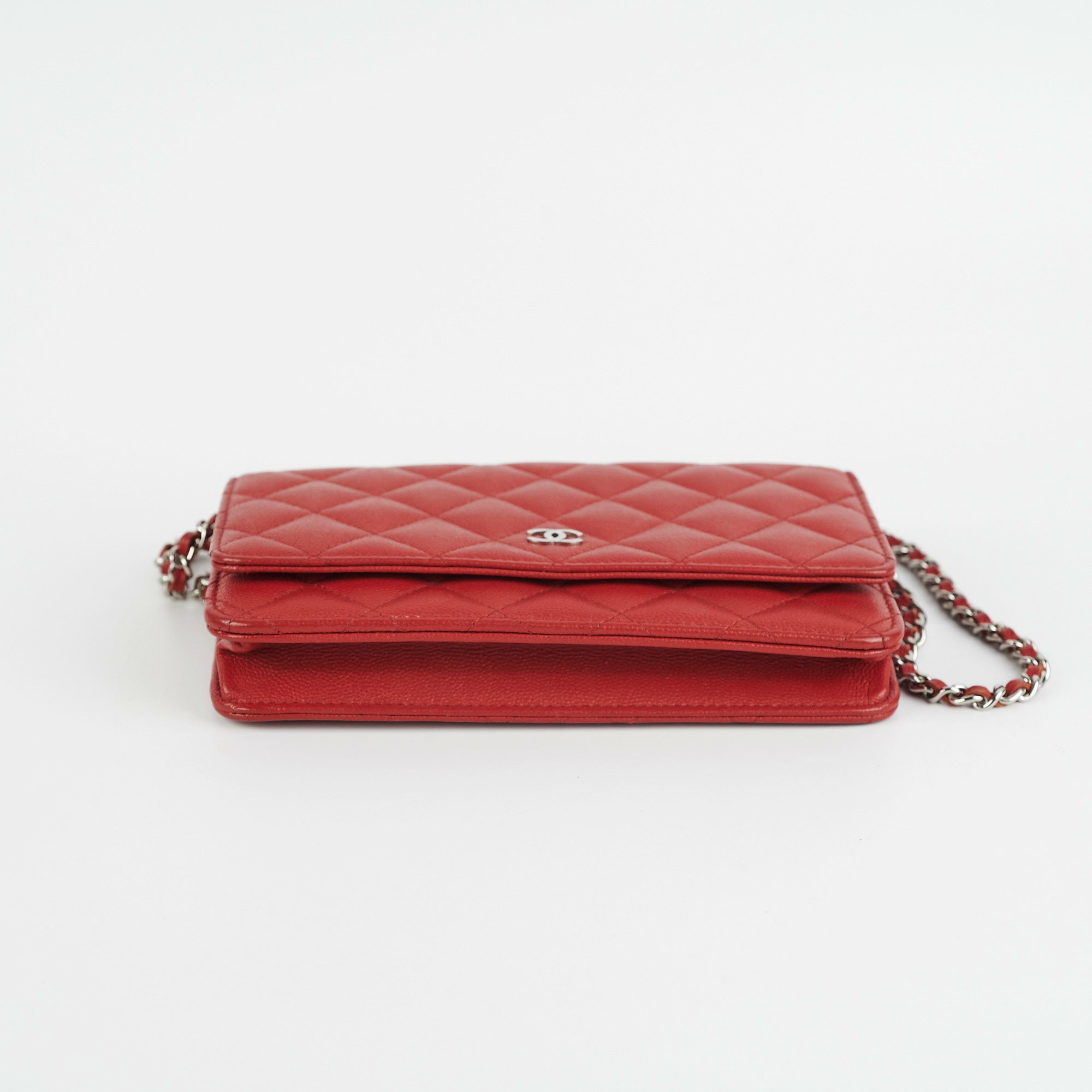 Chanel Caviar Leather Wallet on Chain WOC Crossbody Bag in Red | Luxury Designer Handbag for Women | Perfect for Parties, Date Nights & Everyday Use