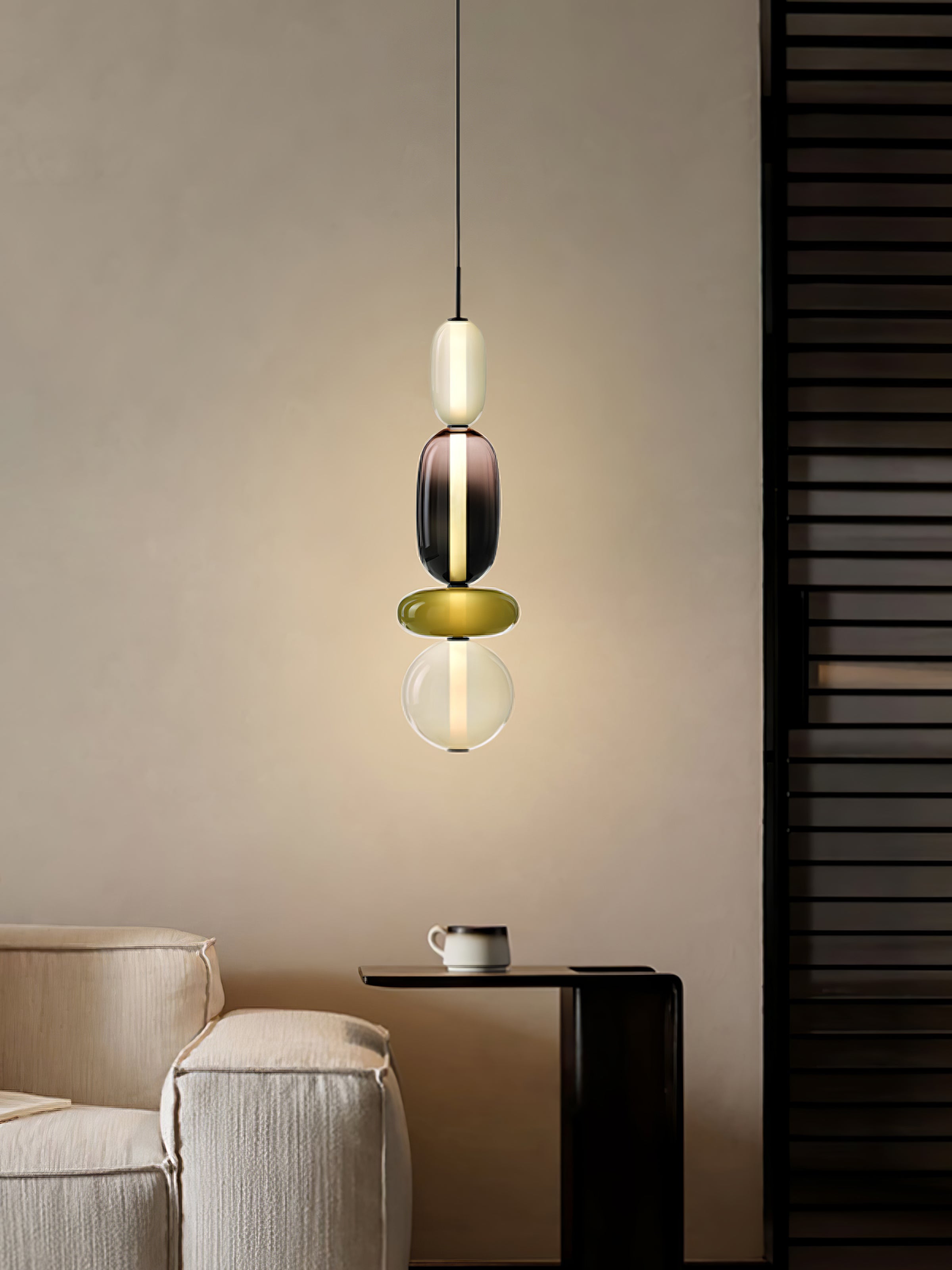 Stylish Candied Glass Pendant Light Set - Modern Hanging Fixture for Dining Room, Kitchen Island & Bedroom Decor