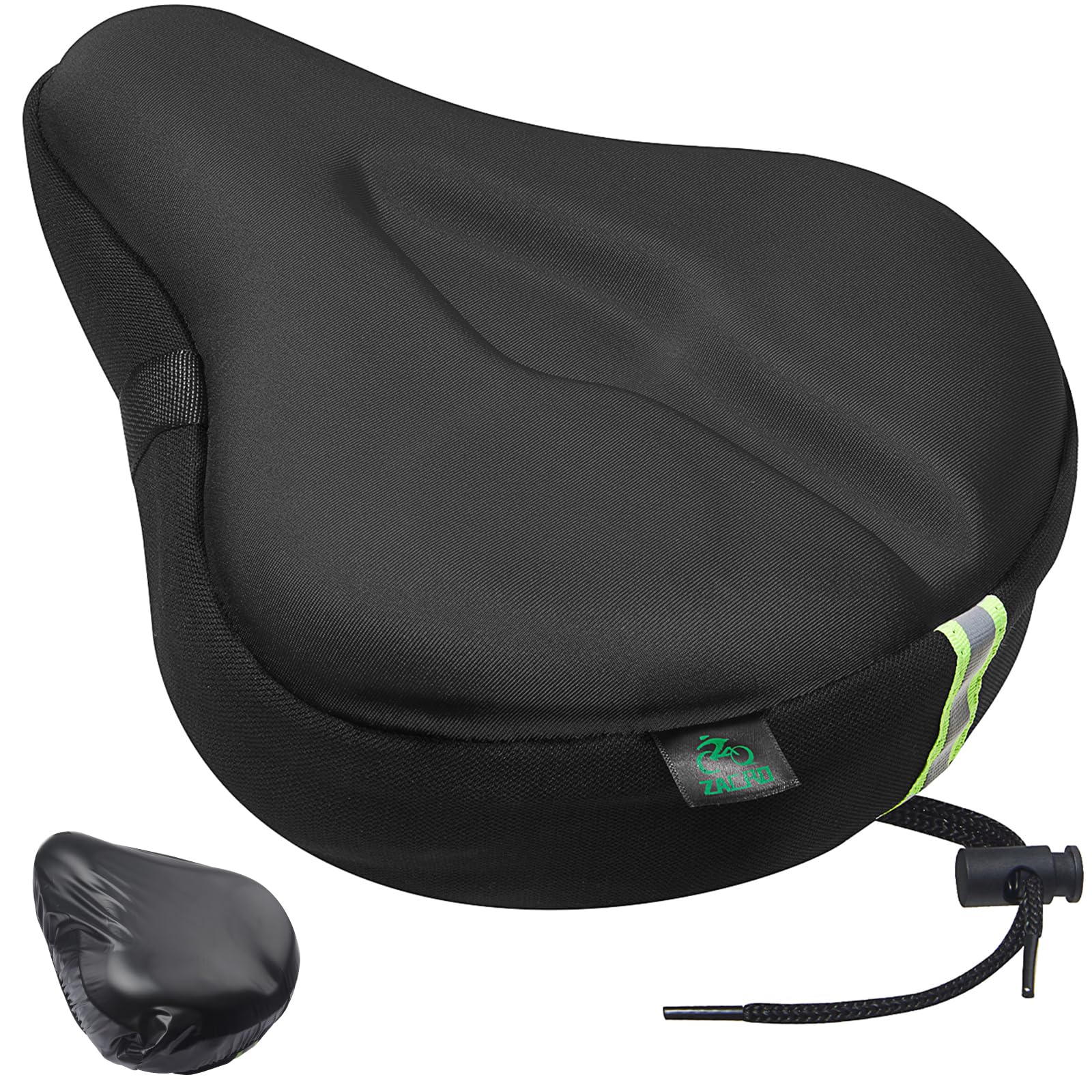 Zacro Gel Bike Seat Cushion - Extra Soft Comfortable Bicycle Seat Cover for Men & Women | Universal Fit for Peloton, Indoor & Outdoor Cycling | Perfect for Long Rides, Commuting & Exercise