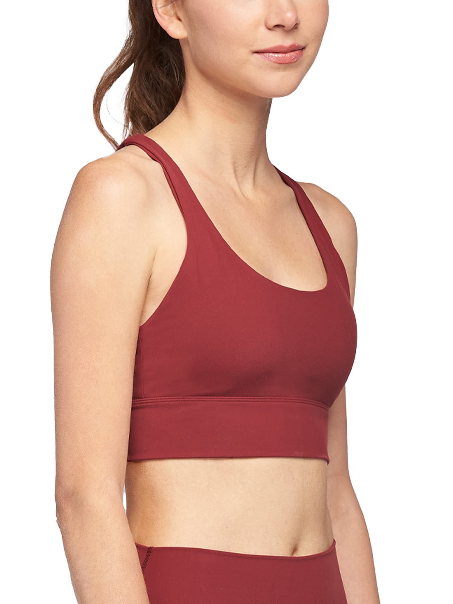 Stelle Women's Strappy Sports Bra - Full Coverage Criss Cross Back Yoga Bra with Padded Support for Workout, Running & Gym - Perfect for Yoga, Pilates & High-Intensity Training