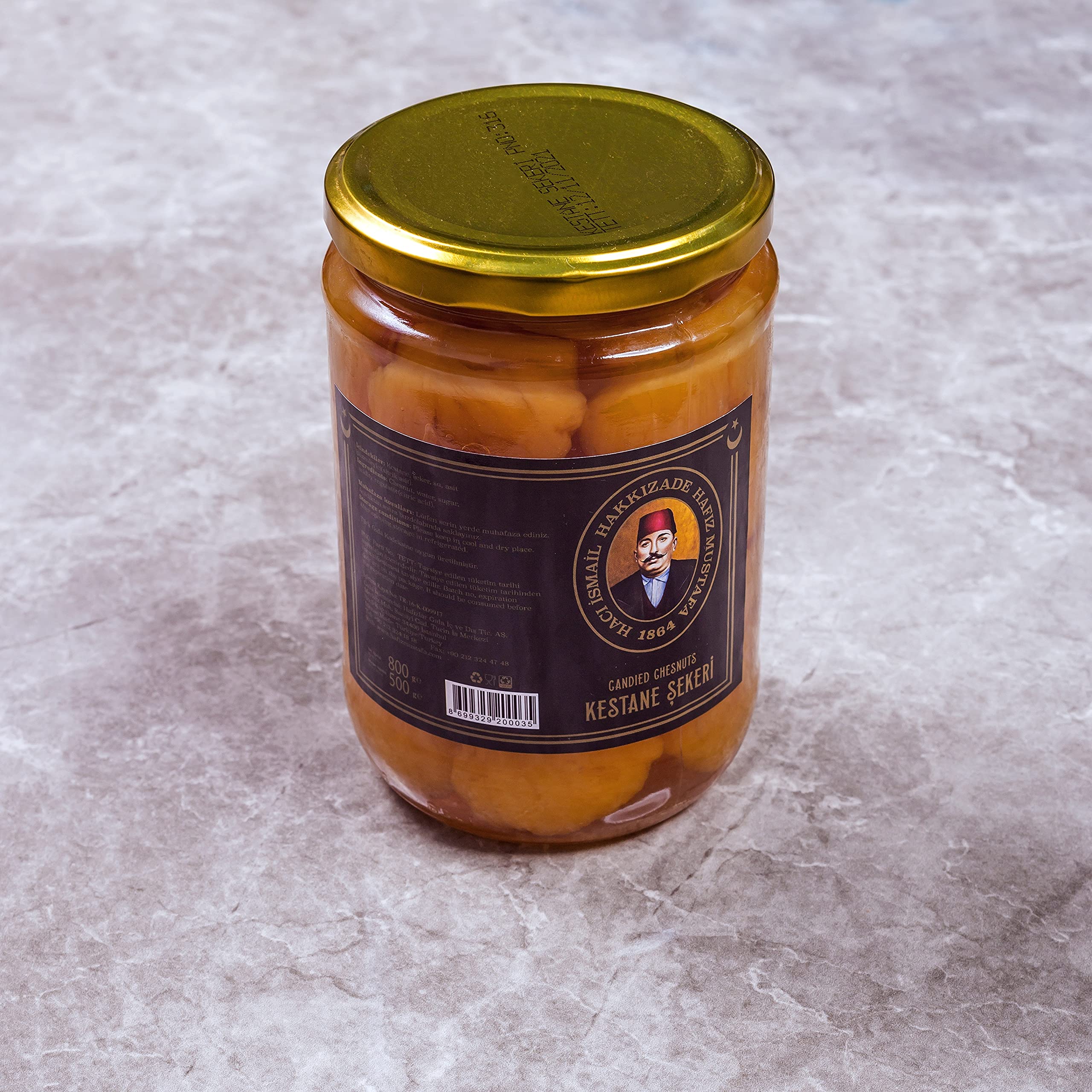 Hafiz Mustafa 1864 Istanbul Turkish Delight - Assorted Turkish Sweets & Candied Chestnut in Jar - Perfect Dessert Snacks & Gift for Birthday, Christmas - Ideal for Parties, Holidays & Special Occasions
