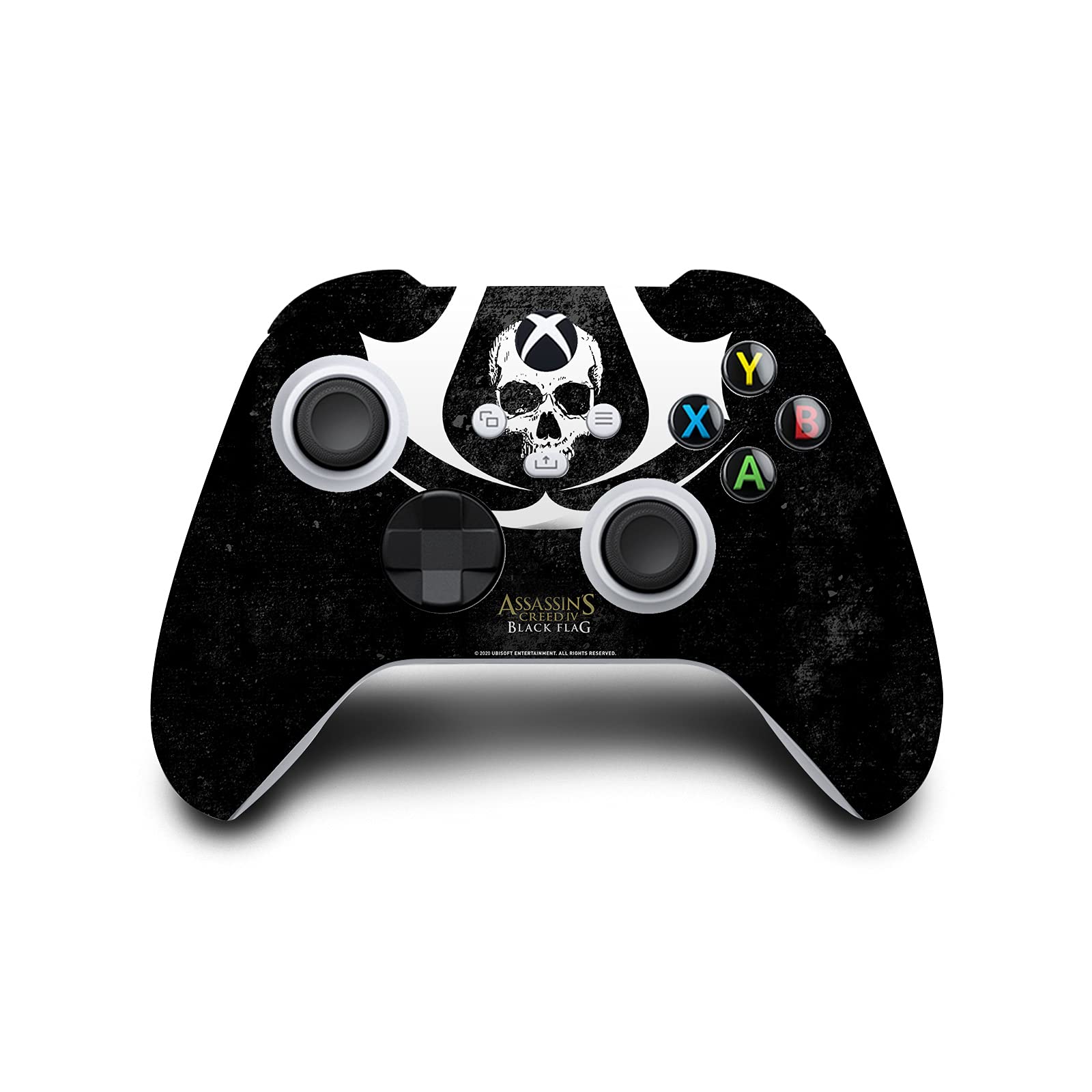 Official Assassin's Creed Grunge Black Flag Logo Vinyl Skin Sticker for Xbox Series S Console & Controller - Gaming Decal for Enhanced Grip & Protection | Perfect for Gaming Setups & Collector Displays