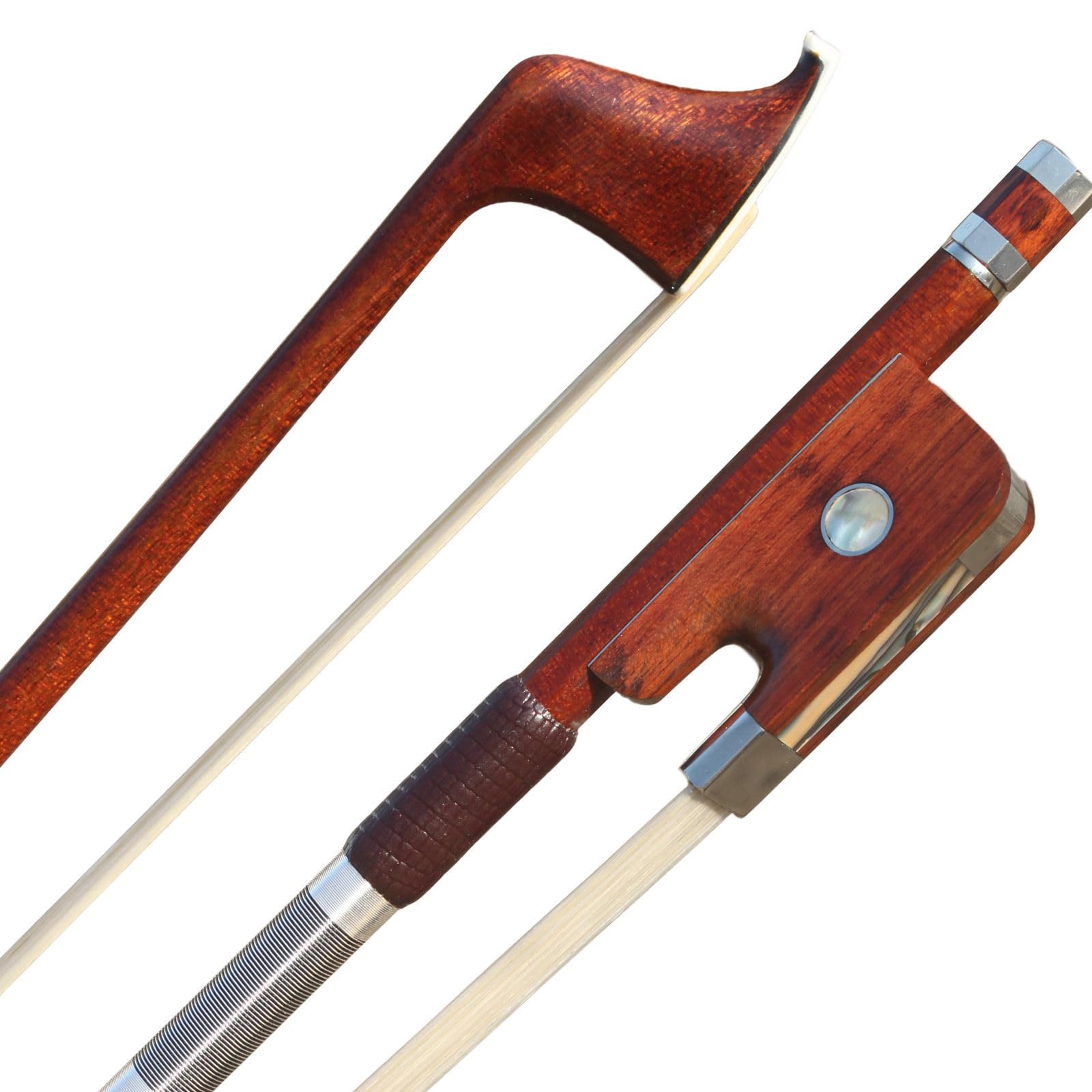 Professional 4/4 Full Size Carbon Fiber & Pernambuco Wood Hybrid Cello Bow with Snakewood Frog & Natural Horsehair - Perfect for Orchestral Performances, Solo Practice & Studio Recordings