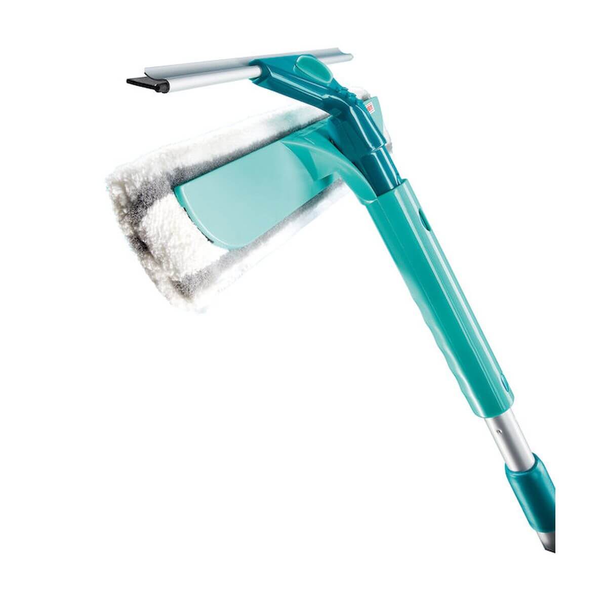 Leifheit 2-in-1 Extendable Window Cleaner with Telescopic Handle - Perfect for Indoor & Outdoor Glass Cleaning, Car Windows, and Shower Doors