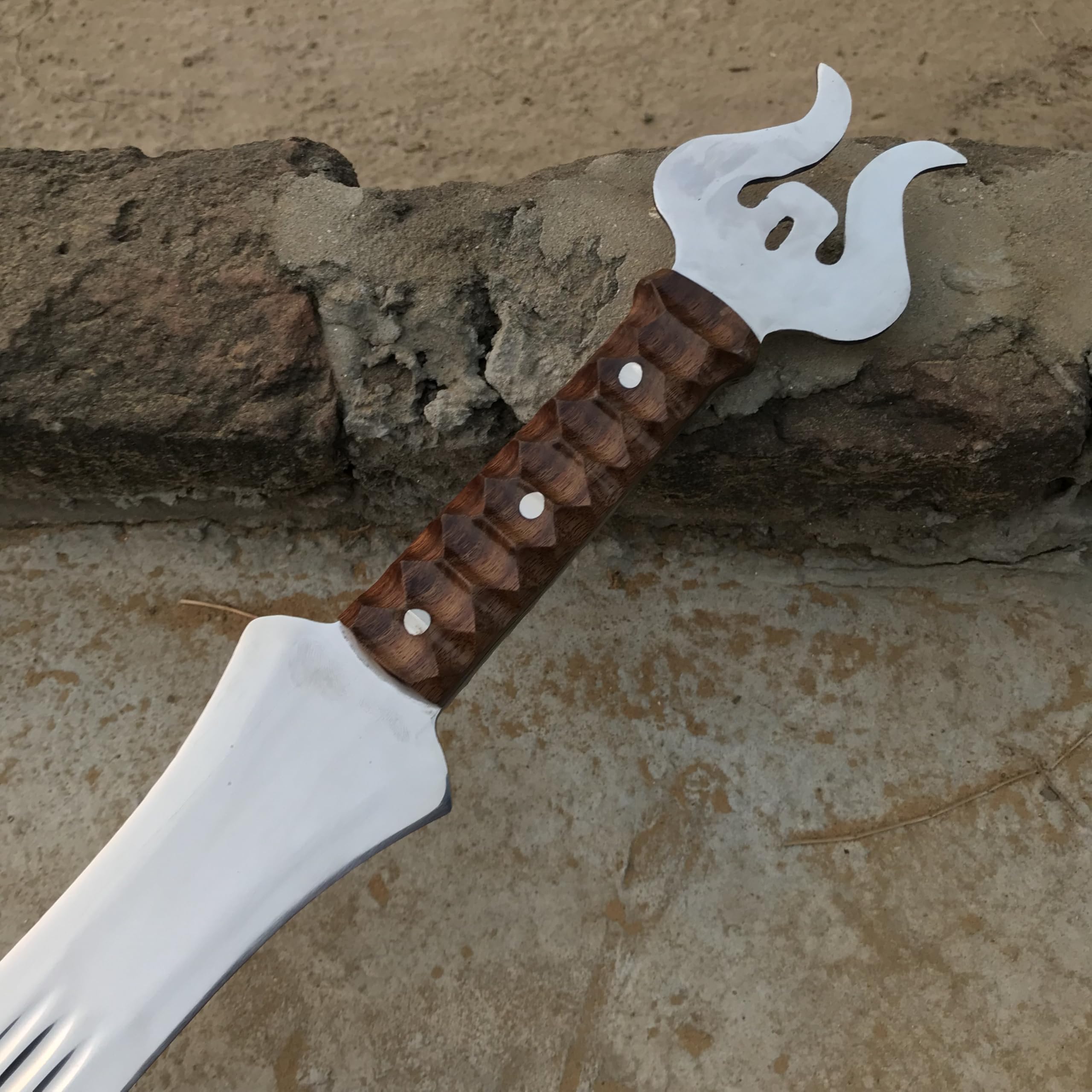 Viking Serpent Breath Sword of Uhtred with Scabbard - Authentic Steel Functional Viking Sword | Kingdo Sword, Seax, Warrior Sword | Perfect for Medieval Reenactments, Cosplay & Viking Gifts for Men