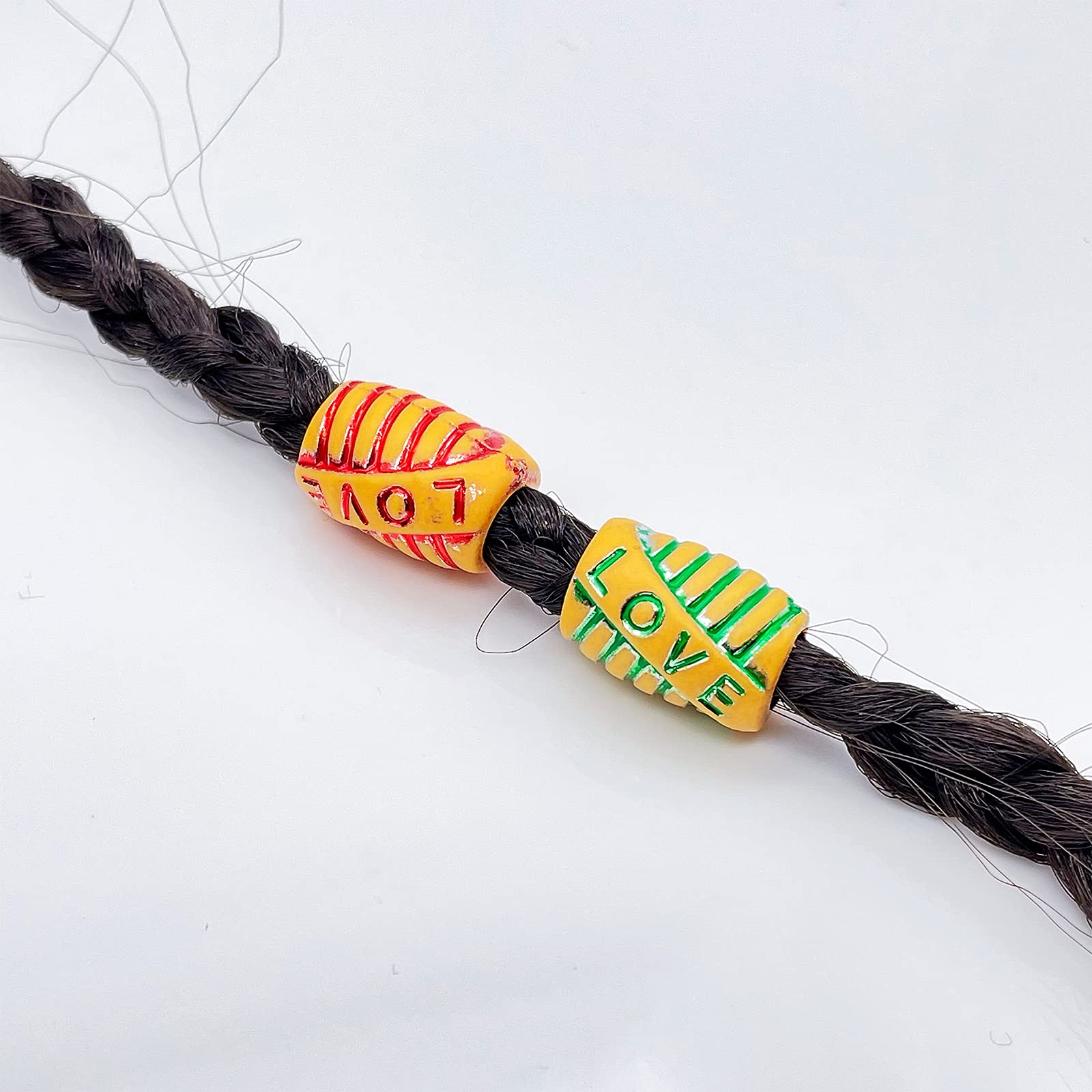 Colorful 66 PCS Acrylic Hair Beads for Braids & Dreadlocks - Flosius Hair Charms for Women & Girls
