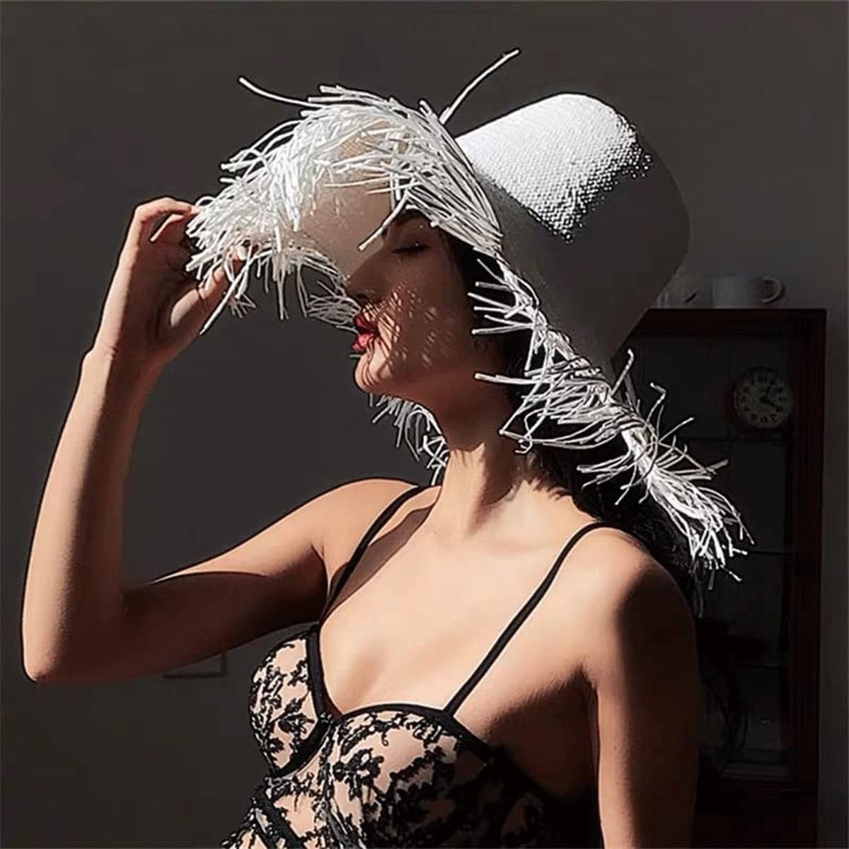 Women's Foldable Floppy Sun Hat - Wide Brim UV Protection Straw Hat for Summer, Beach, Travel & Outdoor Activities (White, One Size) - Perfect for Vacation, Gardening, Poolside & Fashion Accessories