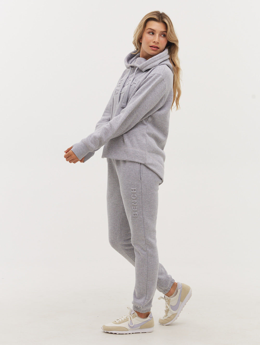 Marianna Women's High Waist Joggers with Debossed Logo - Soft Lounge Pants for Yoga, Running & Casual Wear