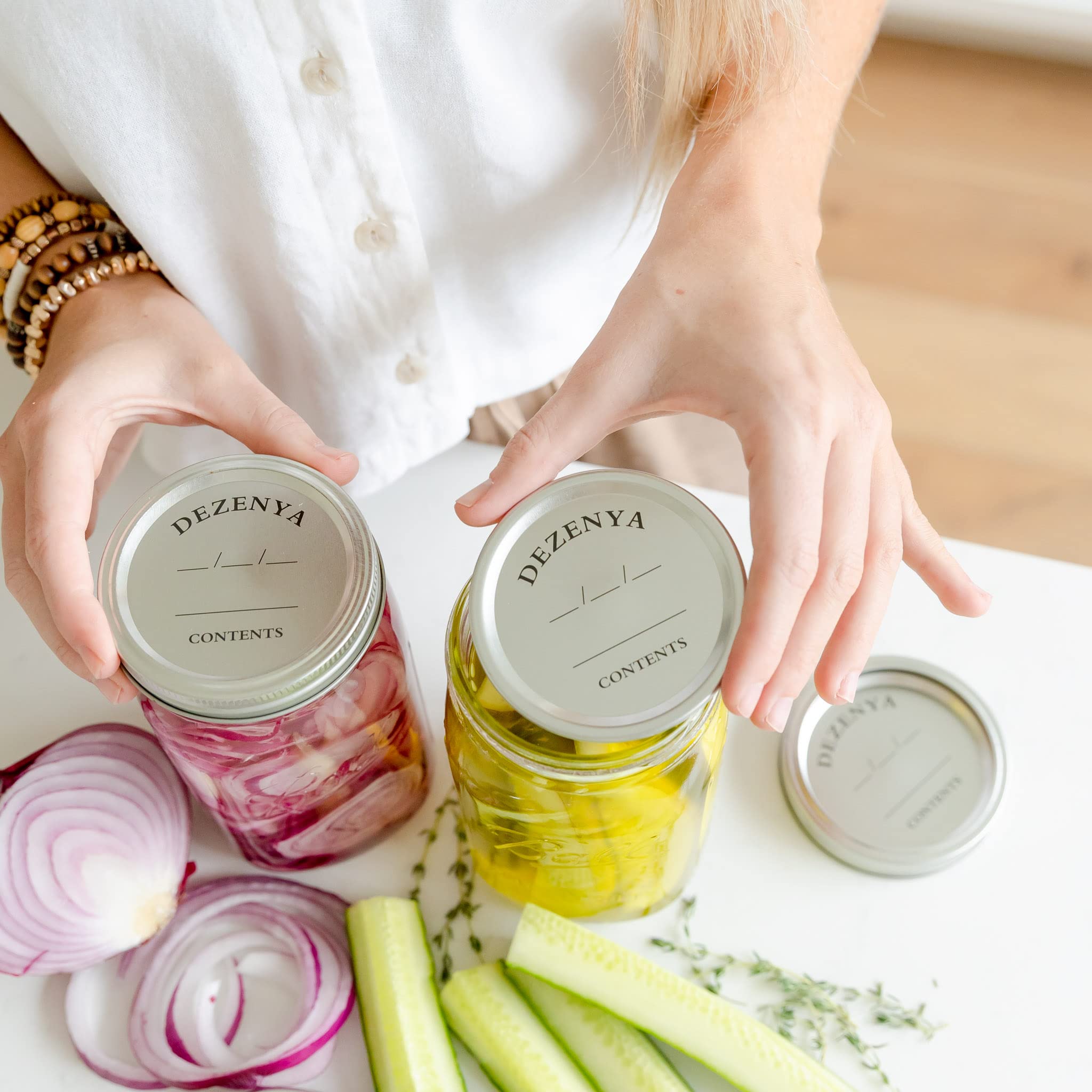 100-Pack WIDE Mouth Canning Lids - Premium Metal Lids with Strong Silicone Seals for Mason Jars | Airtight Food Preservation & Long-Term Storage | Ideal for Pickling, Canning Fruits, Vegetables & Meal Prep