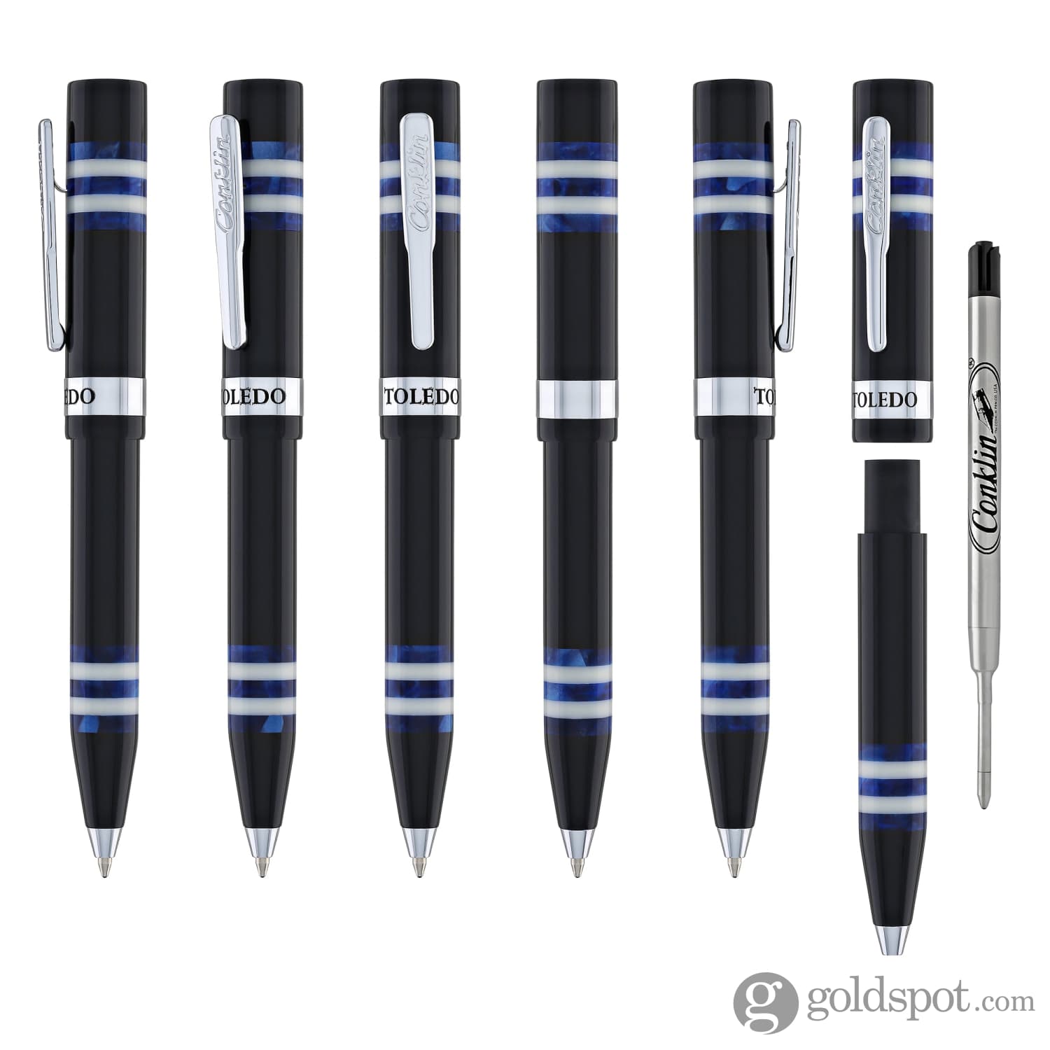 Conklin Toledo Blue Ballpoint Pen - Premium Writing Instrument for Office, Business, and Everyday Use