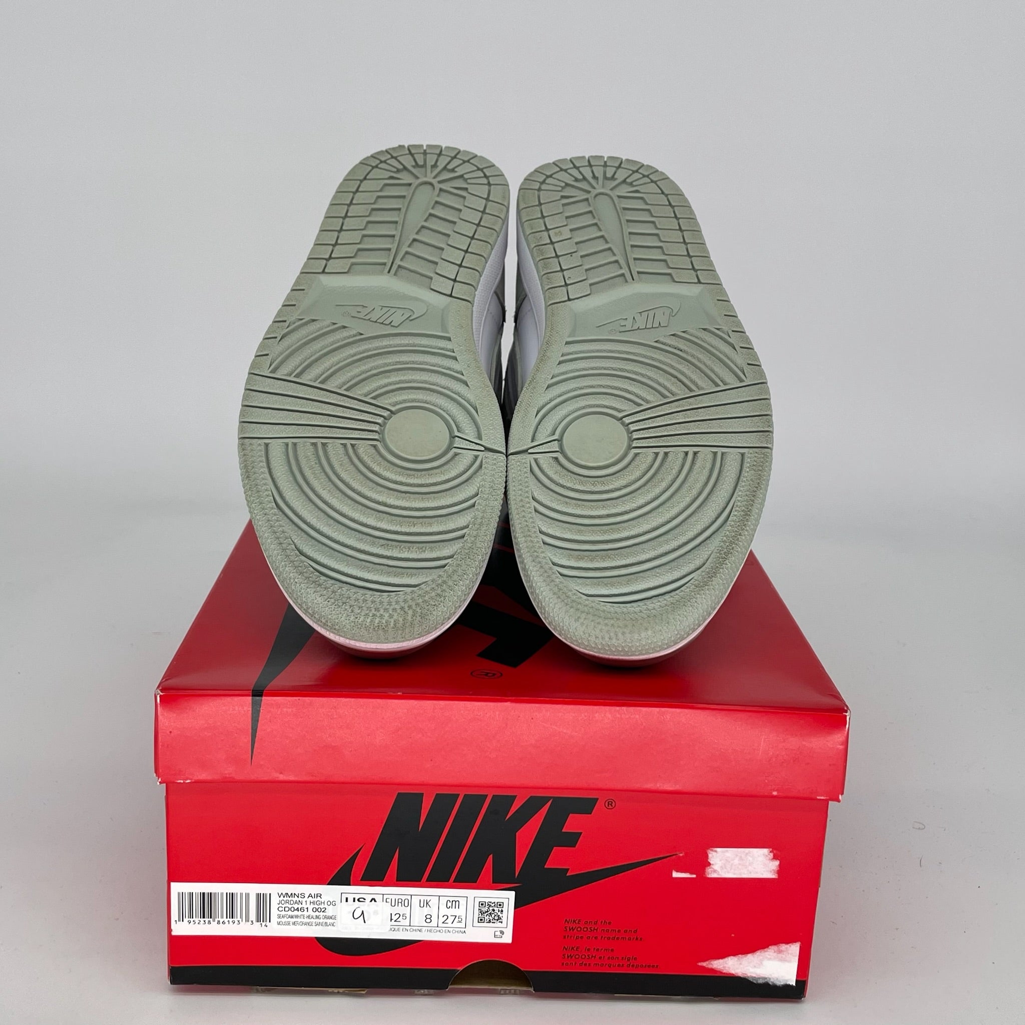 AIR JORDAN 1 SEAFOAM Retro High OG Sneakers - Men's Size 9 (CD0461-002) - Classic Basketball Shoes for Streetwear & Casual Outfits