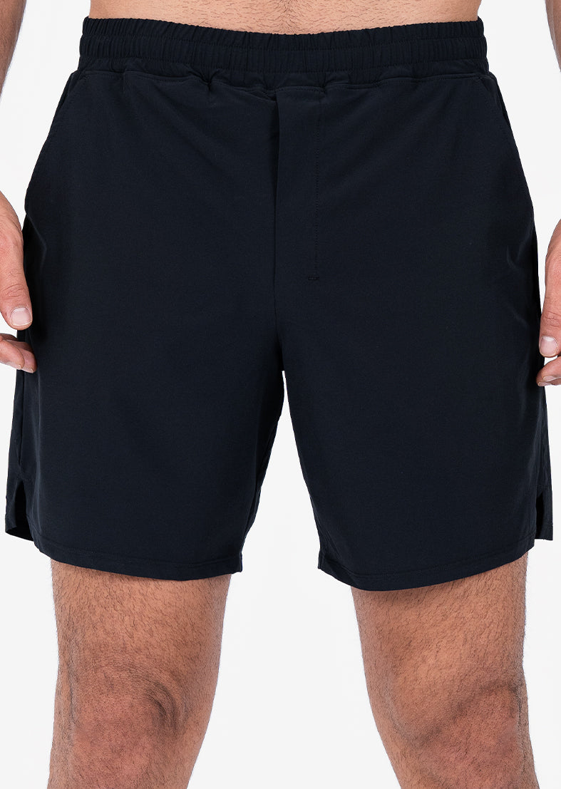 **Men's Quick-Dry Workout Shorts with Pockets - Black - Perfect for Running, Gym & Outdoor Activities**