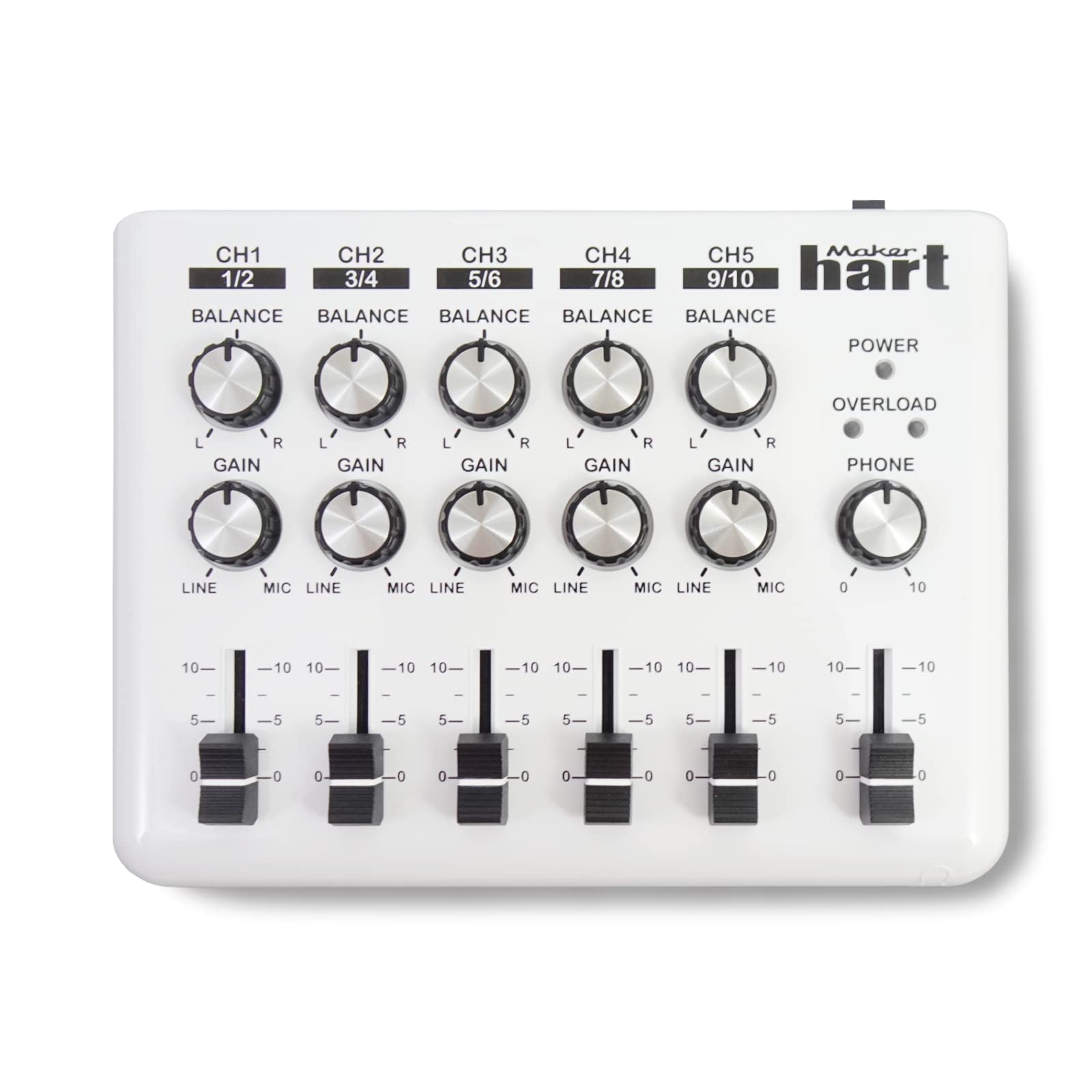 Maker Hart Portable Audio Loop Mixer with DM2S Adapter - Professional DJ & Music Production Equipment for Live Performances & Studio Recording