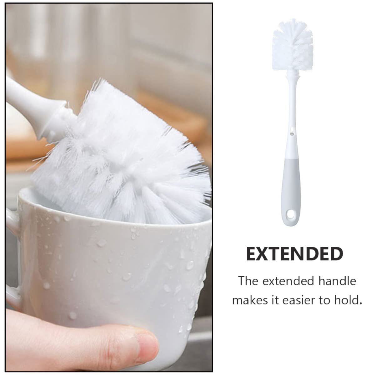 CLISPEED Cup Cleaning Brush - Nylon Multi-Purpose Scrubber for Household, Glass, Bottles & Dishes - Portable & Durable Cleaning Tool for Kitchen, Travel & Camping