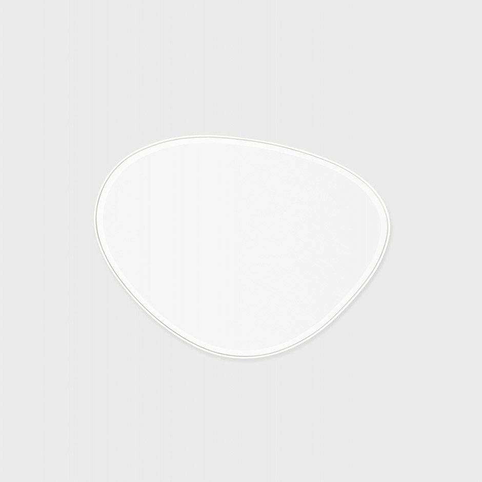 MIDDLE OF NOWHERE Pebble Mirror - Bright White 70x90cm Wall Mirror for Living Room, Bedroom & Bathroom Decor
