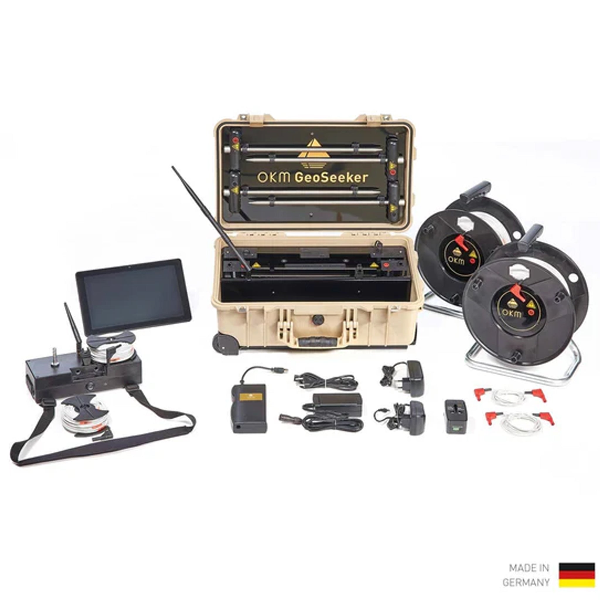 OKM GeoSeeker Water Detector - Professional Groundwater Detection System with 820ft Depth Range | Ideal for Well Drilling, Mining & Archaeological Exploration