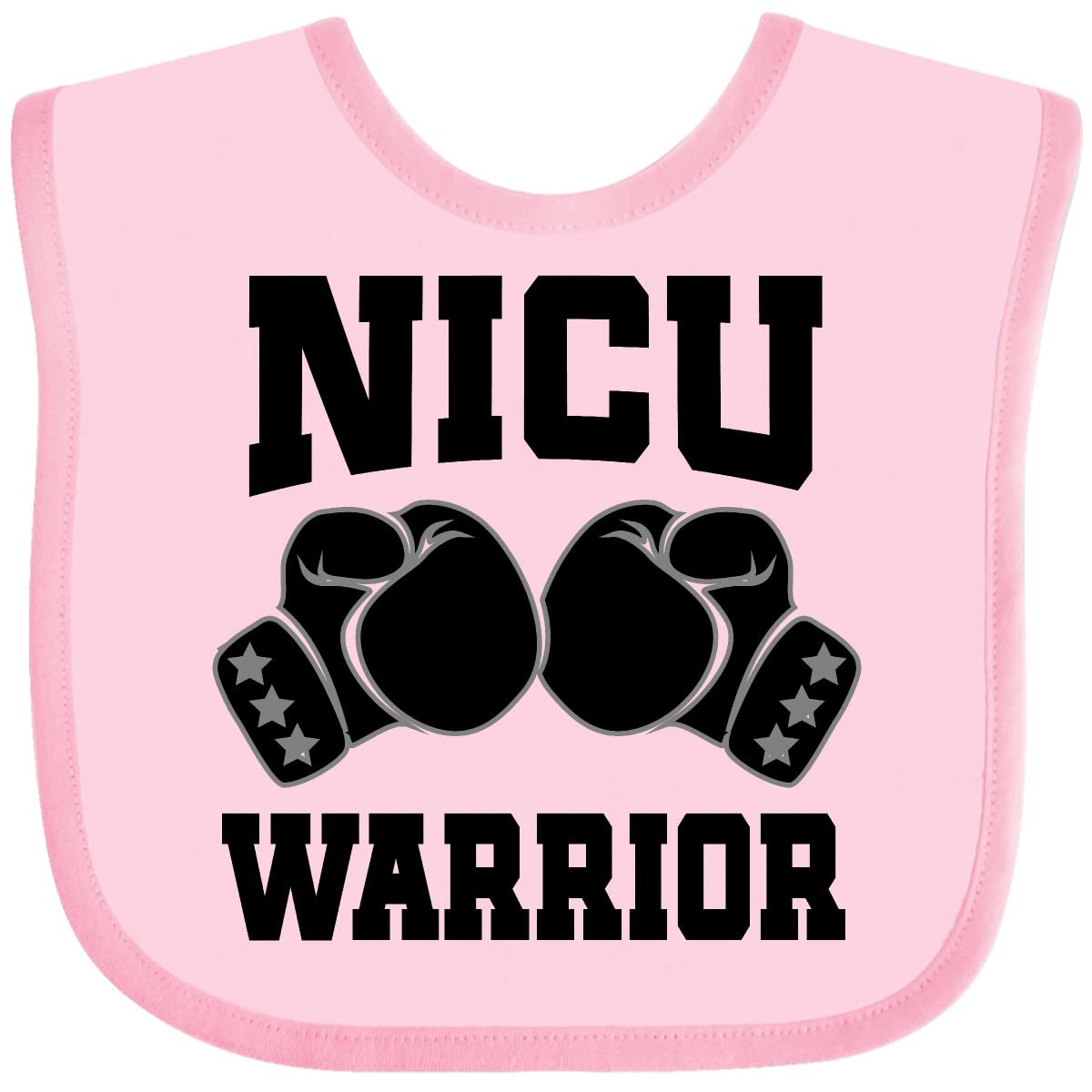 Inktastic NICU Warrior Baby Boy Bib - Soft Cotton Drool Bib for Newborns & Infants - Perfect for Feeding, Teething, and Everyday Use