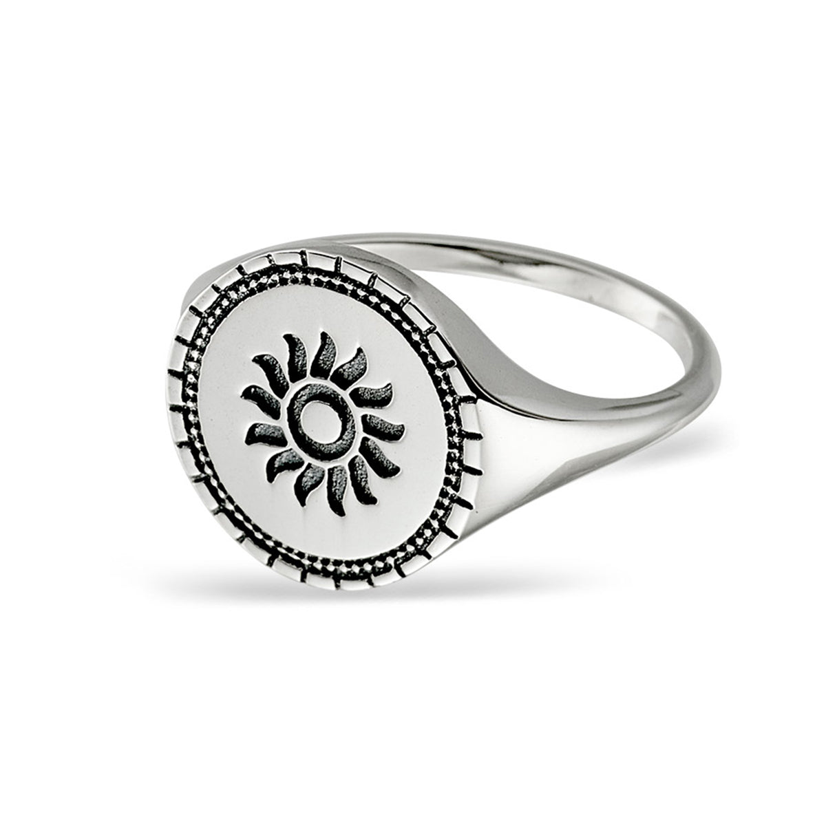 Solstice Signet Ring for Women & Men - Sterling Silver Zodiac Sign Ring - Personalized Initial Engraved Jewelry Gift for Birthday, Anniversary - Perfect for Everyday Wear & Special Occasions