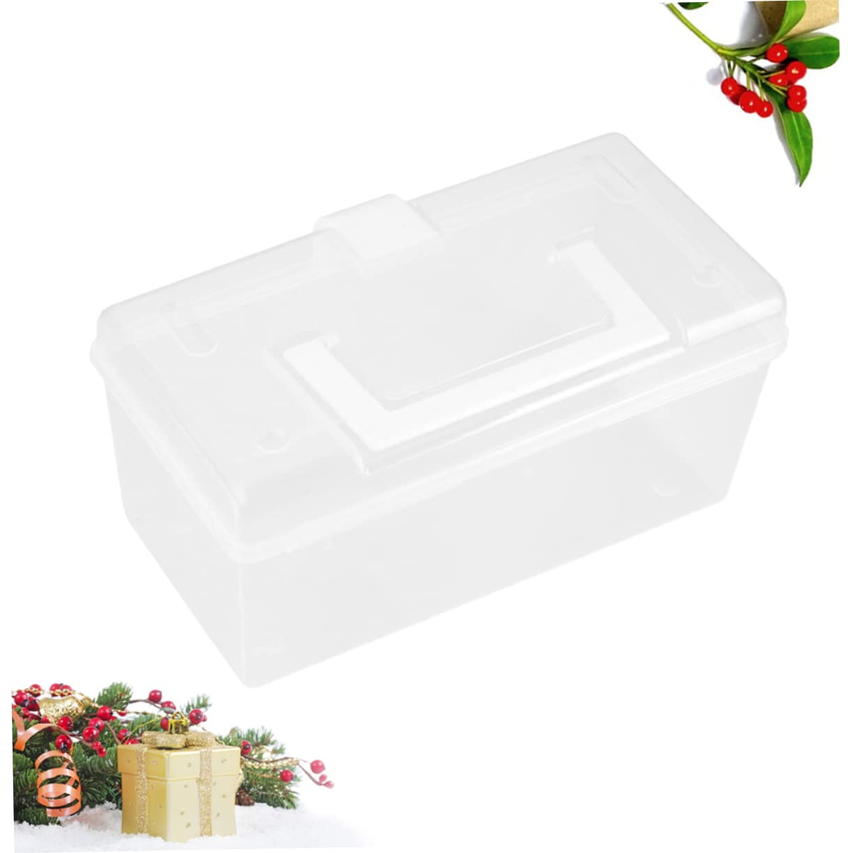 White Medicine Storage Organizer Box - Portable Pill Holder for Cabinet, Car & Travel | Compact Medical Kit for Daily Medication & First Aid Supplies