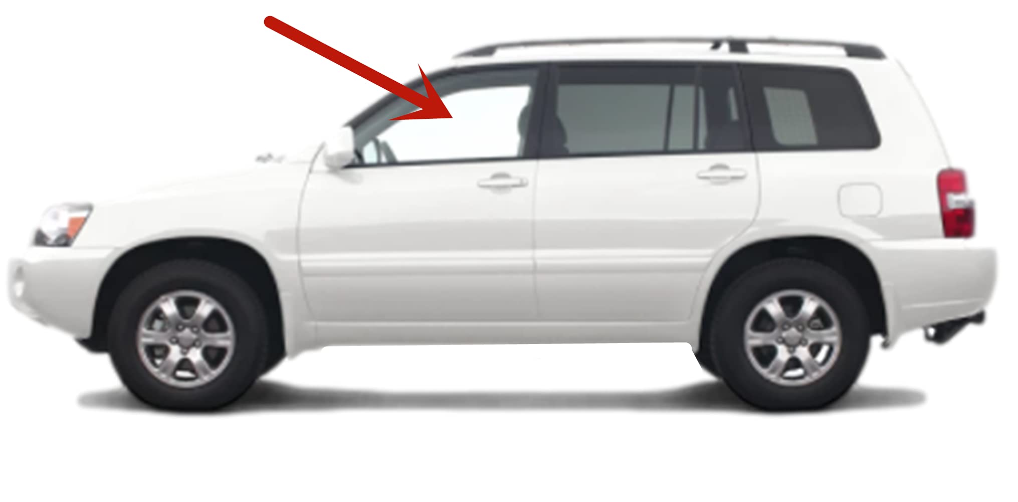 Toyota Highlander 2001-2007 Driver Side Front Door Window Glass Replacement - Perfect for Broken Window Repair & Auto Glass Replacement