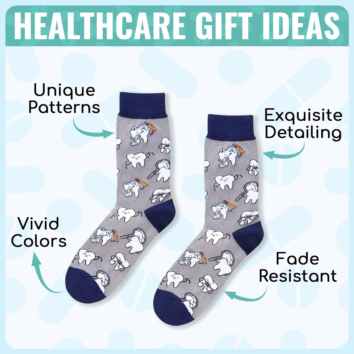 Zmart Fireman, Lawyer, Veterinarian, Dentist & Police Gifts Socks - Funny Novelty Socks for Men & Women - Perfect for Barber, Doctor & First Responder Appreciation Gifts