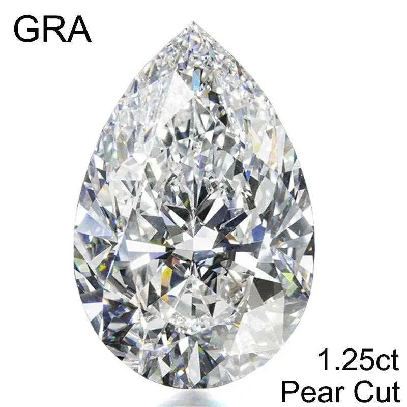 100% Real Loose Moissanite Gemstones for Jewelry Making - VVS1 D Color Lab-Created Diamonds (Round/Pear/Emerald/Oval Cut) - Perfect for Engagement Rings, Wedding Bands & Custom Jewelry Designs