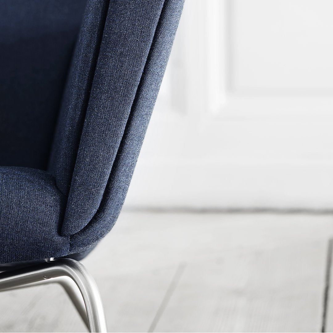 CH445 Wing Chair - Classic Comfortable Upholstered Accent Armchair for Living Room, Bedroom, or Office - Perfect for Reading, Relaxing & Home Decor