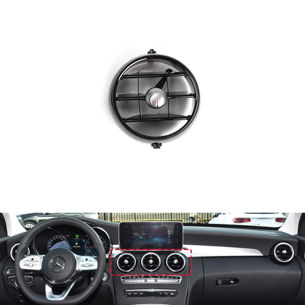 ZCARGEL Round ABS Car Air Conditioner Grille Vent - Compatible with Mercedes W205 W253 2015-2021 Models (205830020) - Front/Rear Dashboard Air Outlet for Enhanced Cabin Airflow & Interior Style