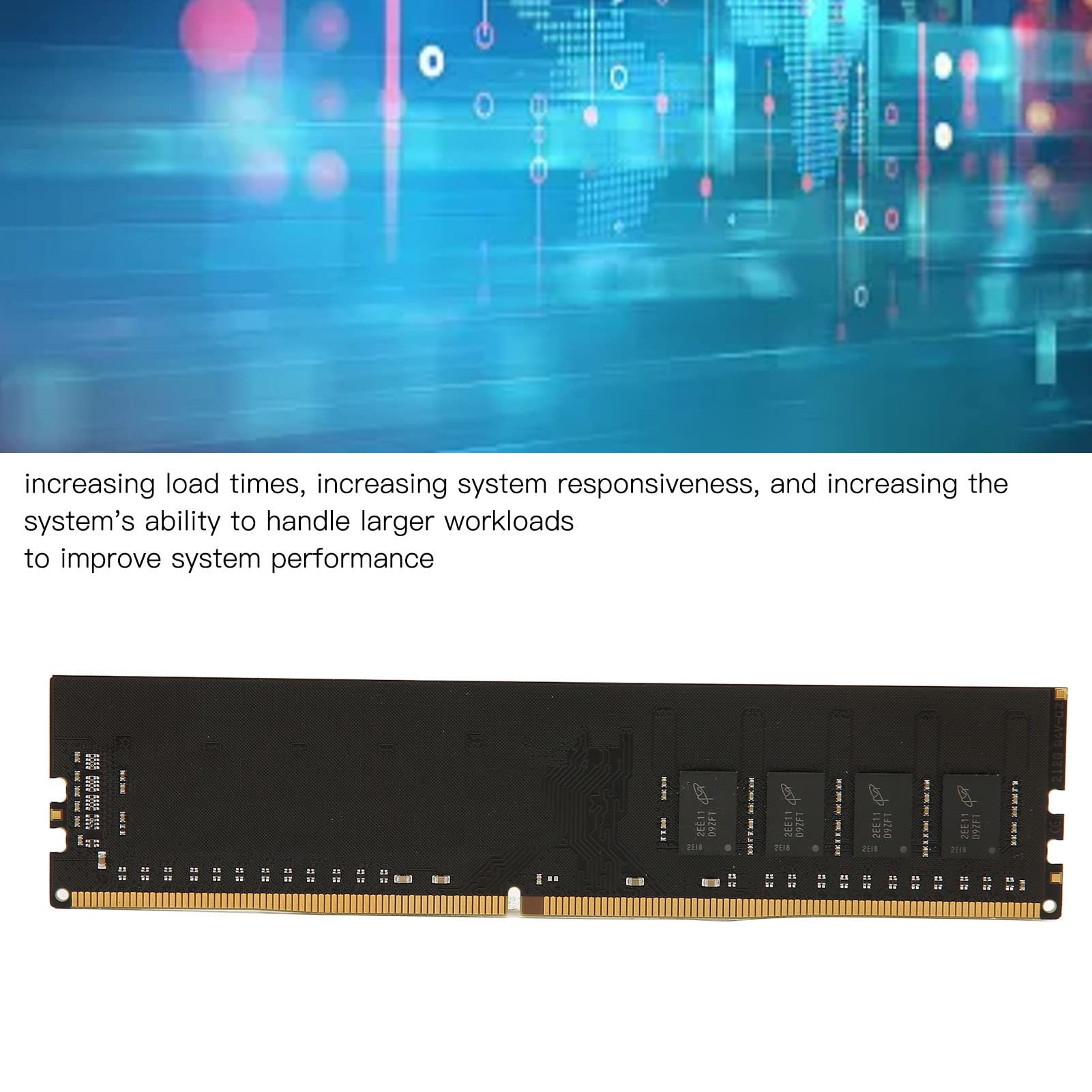 16GB DDR4 3200MHz 288-Pin Desktop RAM Memory Module - Compatible with Laptops & All-in-One PCs for Enhanced Gaming and Multitasking Performance