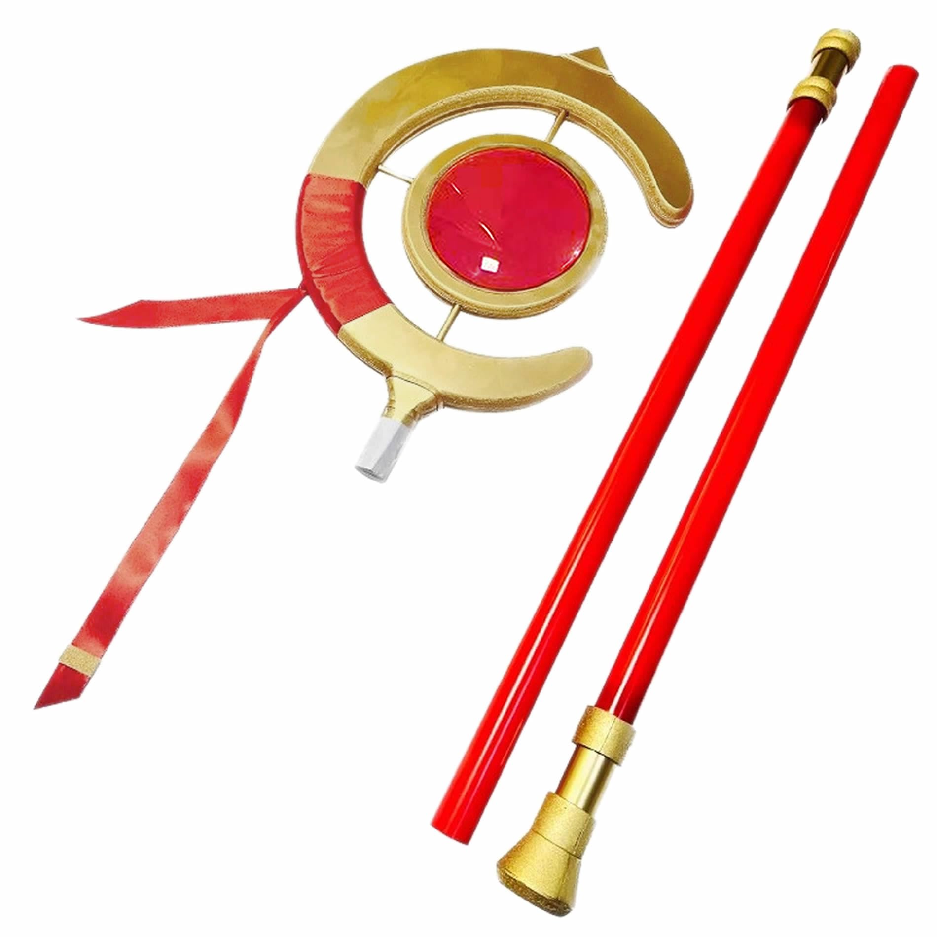 Frieren Earrings & Wand Prop Set - Anime Cosplay Accessories for Frieren Costume (PVC Material, Item#9711-01) - Perfect for Cosplay Events, Halloween, and Anime Conventions