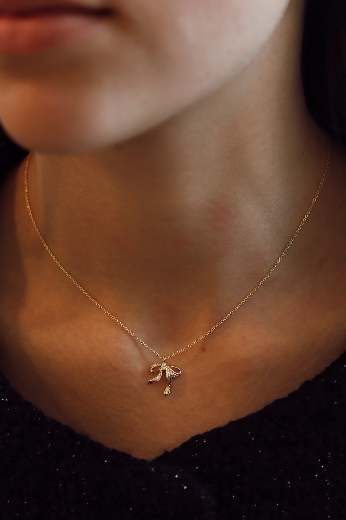 CZ Bow Necklace - Elegant Cubic Zirconia Jewelry for Women | Perfect for Parties, Weddings & Everyday Wear
