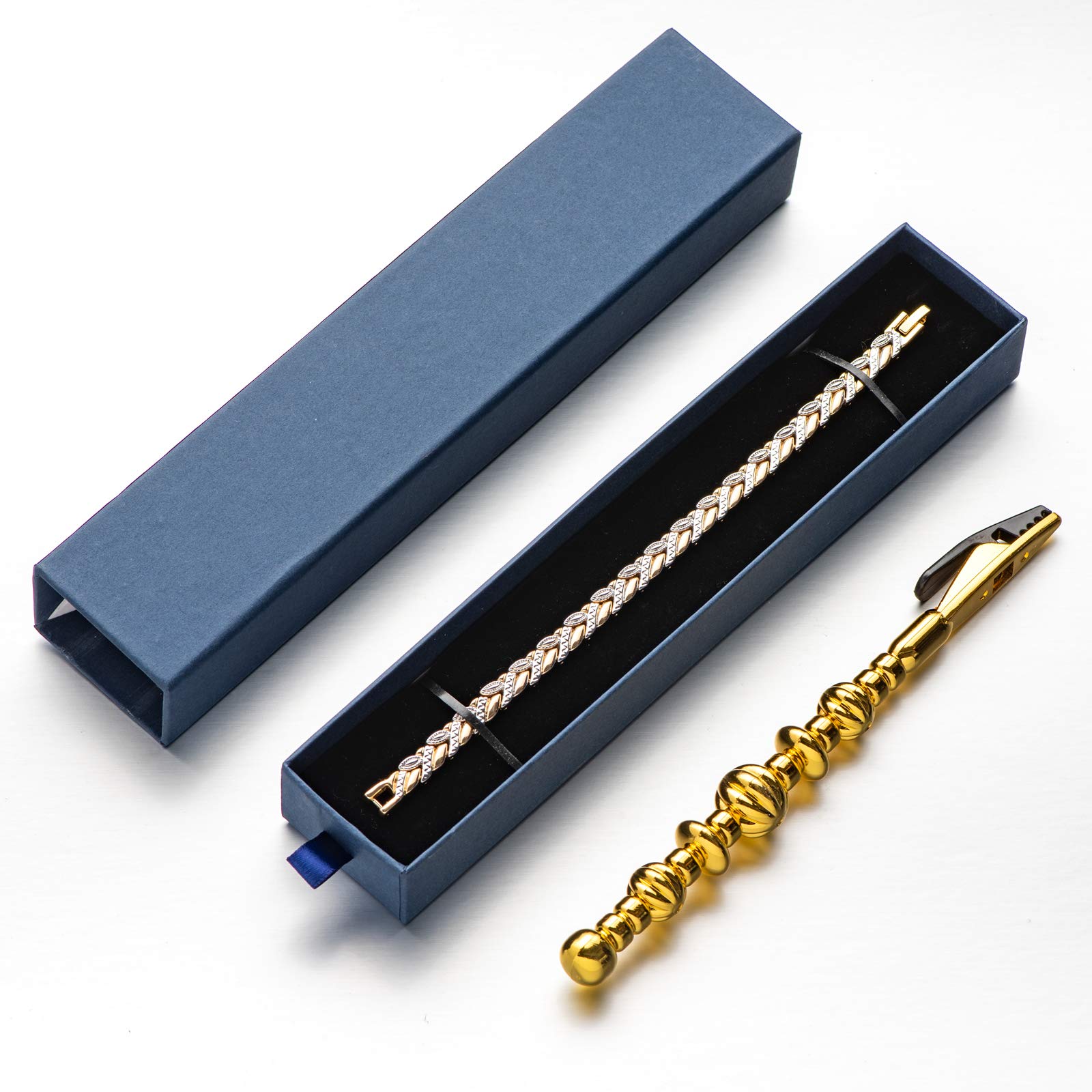 Zpsolution Two Tone Chain Bracelet for Women - Cuban Link Bracelet with Easy Fastener Helper - Perfect for Daily Wear, Parties & Gifts