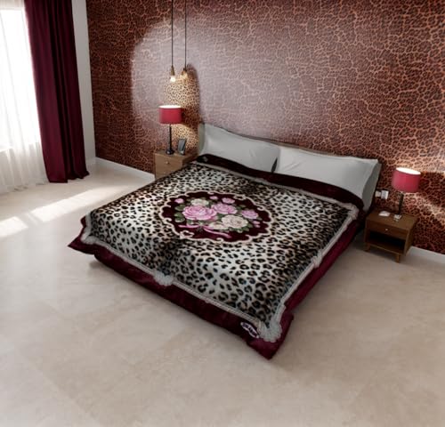 Flower Leopard Burgundy
