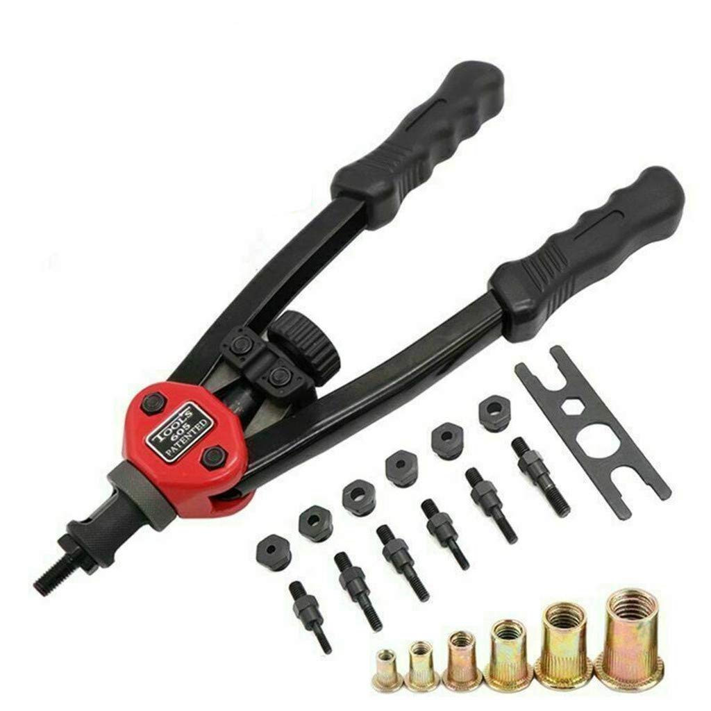 Premium Dual-Hand Riveting Tool Set - Automatic & Manual Nut Riveter for Jewelry Making, DIY Crafts, and Home Improvement Projects | Professional Metalworking & Leather Craft Accessories