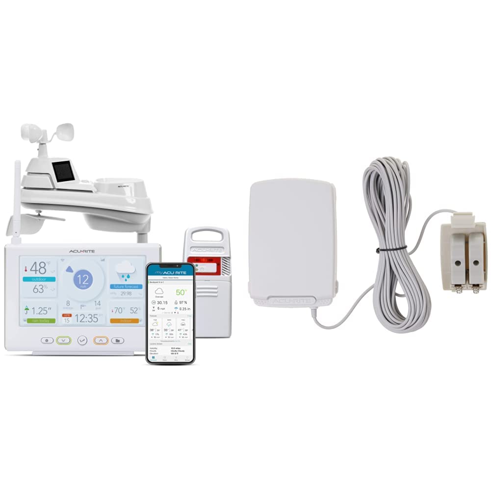 AcuRite Iris Wireless Weather Station Bundle with Remote Battery Pack - Accurate Indoor Outdoor Temperature Humidity Monitor for Home, Garden & Travel | Perfect for Weather Enthusiasts & Smart Home Automation