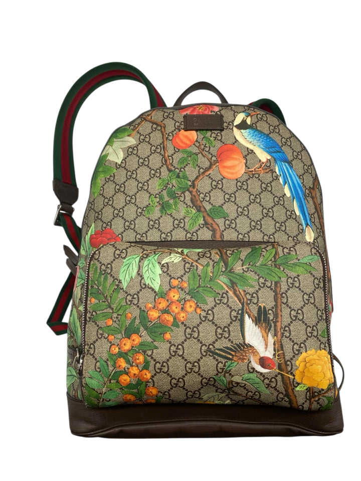 Gucci Tian GG Supreme Backpack for Women & Men - Luxury Designer Backpack for Travel, Work & School - Stylish Durable Shoulder Bag with GG Monogram Pattern
