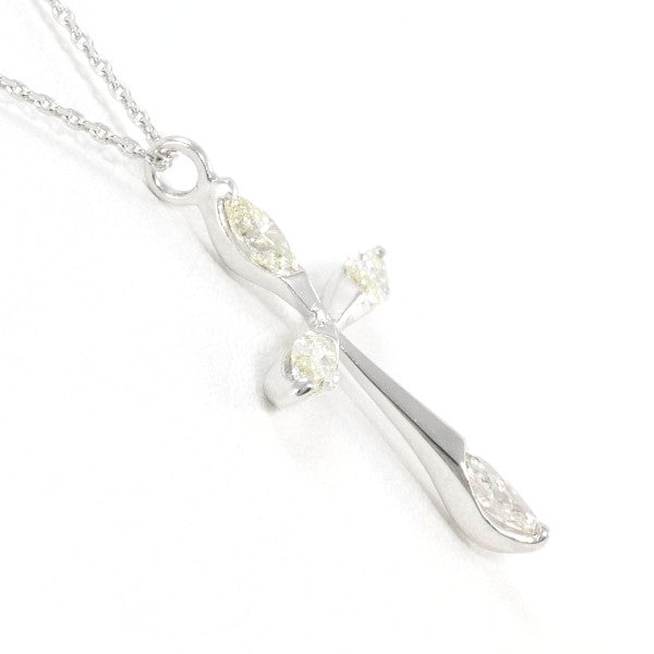 18K White Gold Necklace with Yellow Diamonds - Elegant Pendant Jewelry for Women, Perfect for Weddings, Anniversaries & Special Occasions