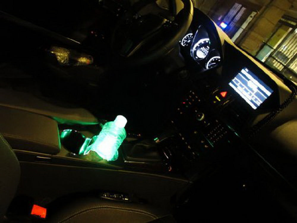 3 SMD Green LED Strip Lights for Car Interior - Cup Holder, Gauge Cluster, Glove Box & Footwell Lighting | DIY Car Decoration & Ambient Lighting Accessories