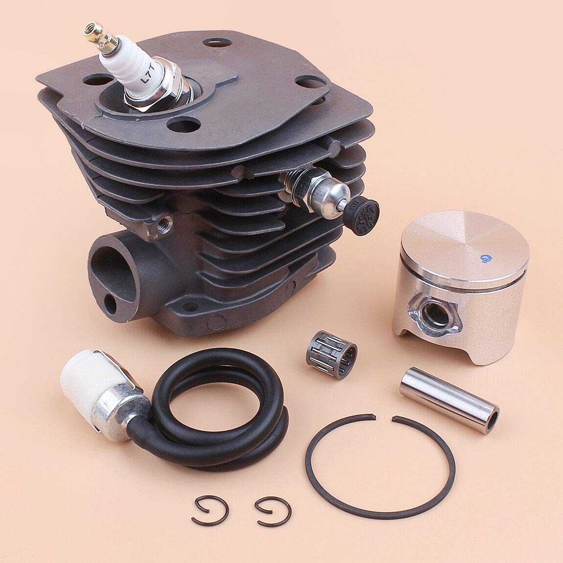 Jonsered 2149 Turbo 2150 2152 Chainsaw 44mm Cylinder Kit Replacement Parts - 49.4Cc Engine Repair Kit for Professional Wood Cutting & Forestry Work