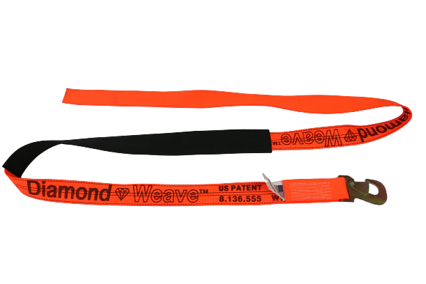 2-Pack 8-Foot Diamond Weave Wheel Lift Straps with Flat Snap Hooks - Heavy Duty Towing & Recovery Straps for Trucks, SUVs, ATVs, and Off-Road Vehicles