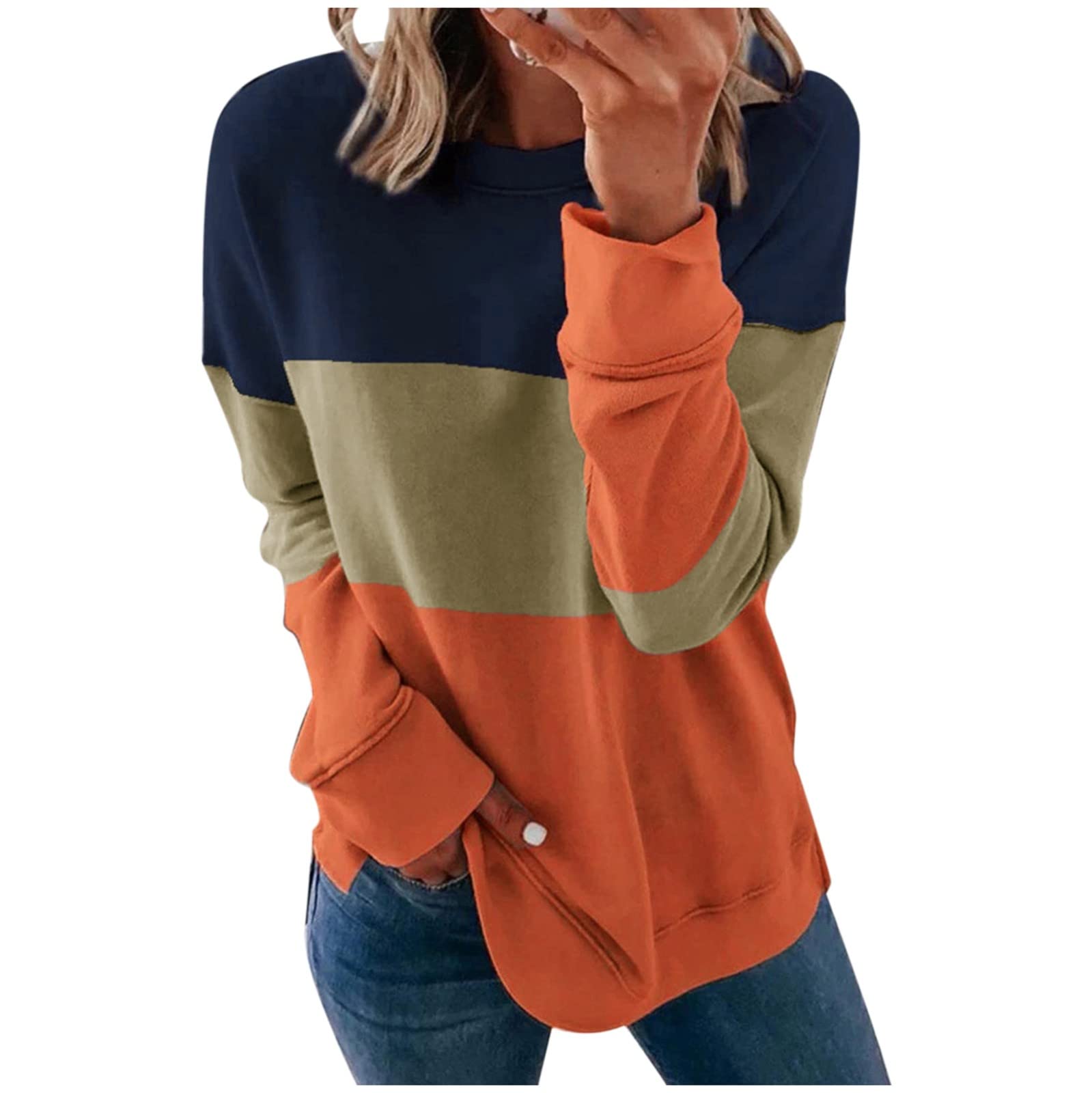 ORT Women's Summer Graphic Tunic Tops - Long Sleeve Casual Loose Fit Blouse Tee Shirts for Beach, Travel & Everyday Wear