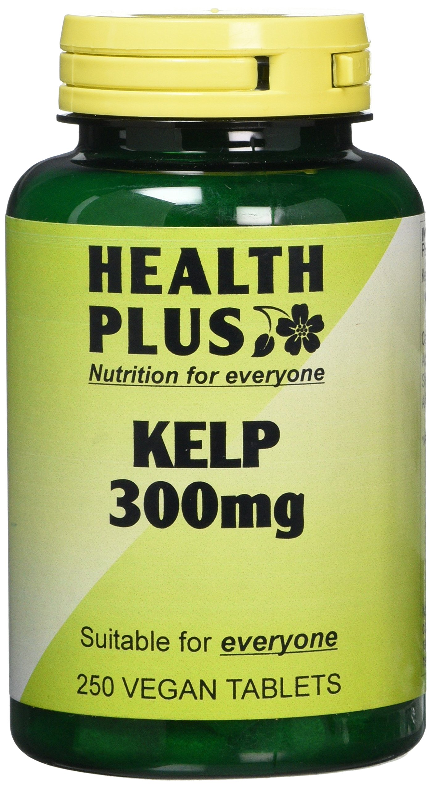 Health Plus Kelp 300mg Natural Body Shape Supplement - 250 Plant-Based Tablets for Weight Management & Thyroid Support | Supports Metabolism & Detox