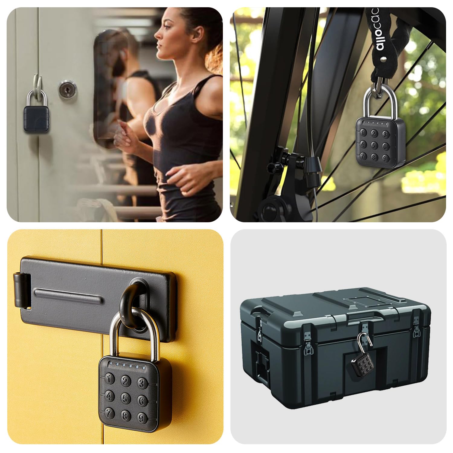 Bluetooth Smart Padlock with TUYA APP - Keyless Combination Lock for Gym, School, Travel & Outdoor | Secure Lockers, Bags & Storage | Waterproof & Anti-Theft Design