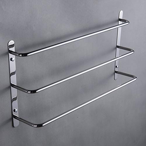 23.62 Inch Wall Mounted Bath Towel Bar - 3-Tier Heavy Duty Towel Rack for Bathroom, Kitchen & Laundry Room - Rustproof Stainless Steel with Easy Installation - Perfect for Hanging Towels, Robes & Clothes