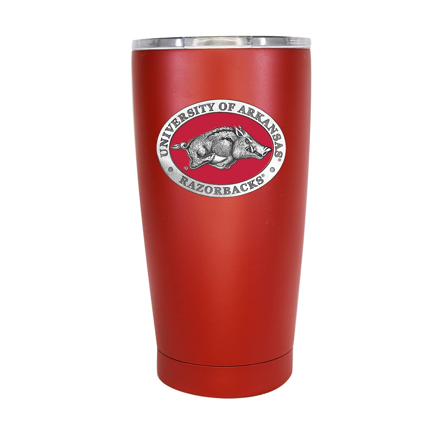 Arkansas 15 oz. Insulated Tumbler Cup - Stainless Steel Travel Mug for Hot & Cold Drinks | Durable Thermal Coffee Cup with Metal Pewter Inlay | Perfect for Office, Camping & Road Trips