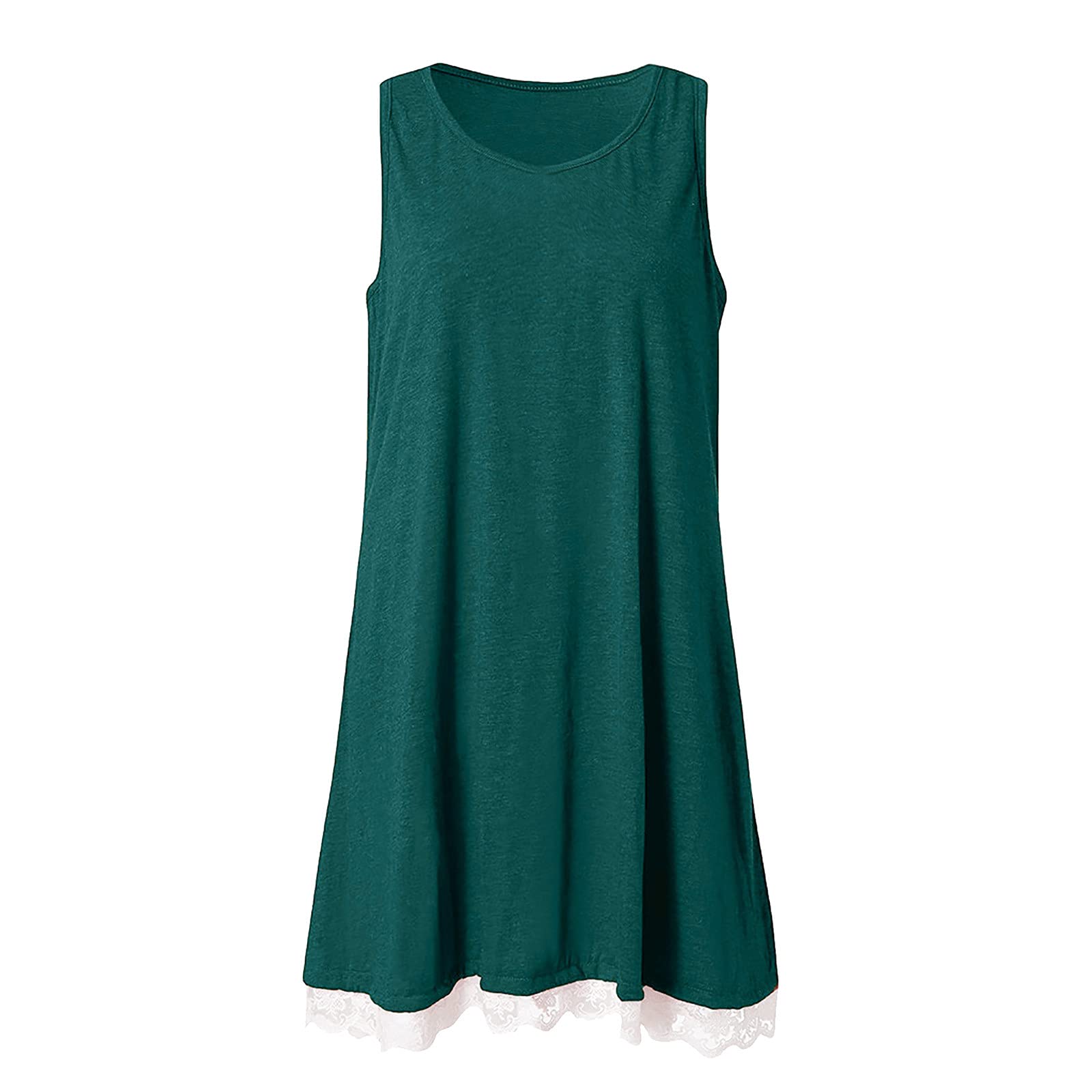 Elegant Lace Sleeveless Knee-Length Dress for Women - Casual Loose Fit Party Dress with V-Neckline | Perfect for Summer Weddings, Garden Parties & Date Nights