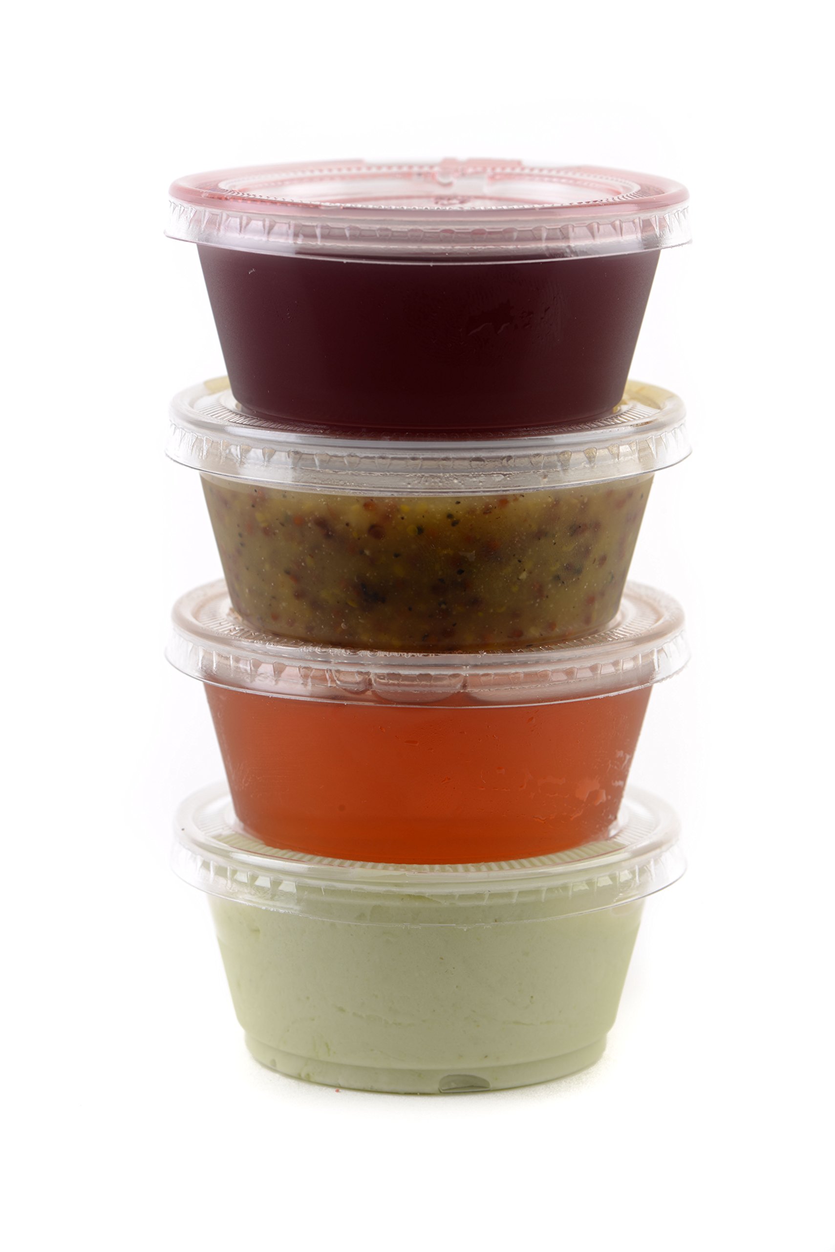 EcoQuality 3.25 oz Clear Plastic Disposable Portion Cups with Lids - 2000 Pack for Jello Shots, Souffle, Condiments, Food Sampling & Party Serving | BPA-Free Leakproof Containers for Catering, Restaurants & Home Use